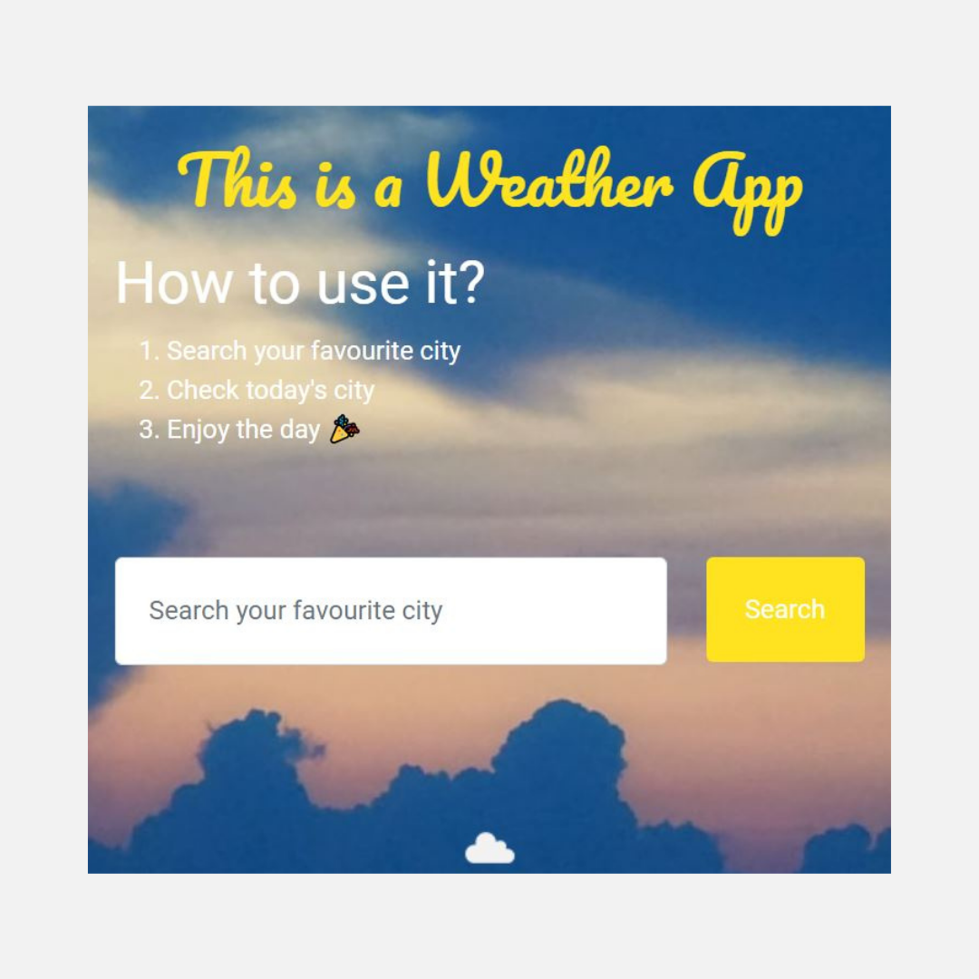 weather app project example